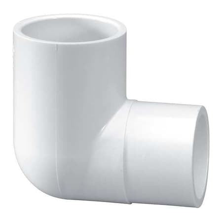 Zoro Select 409015 Pvc Street Elbow, 90 Degrees, Spigot X Socket, 1-1/2 In Pipe
