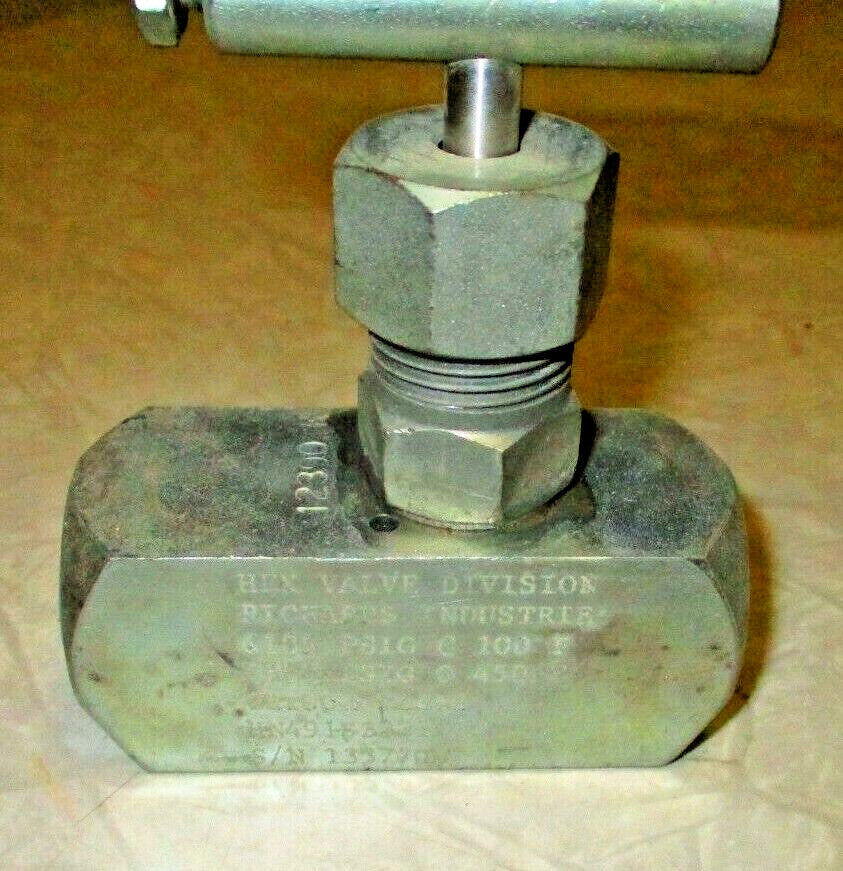 Needle Valve | HEX VALVE HN491S3331412 | 1/2" FNPT | 6185 psi | Integral Seat