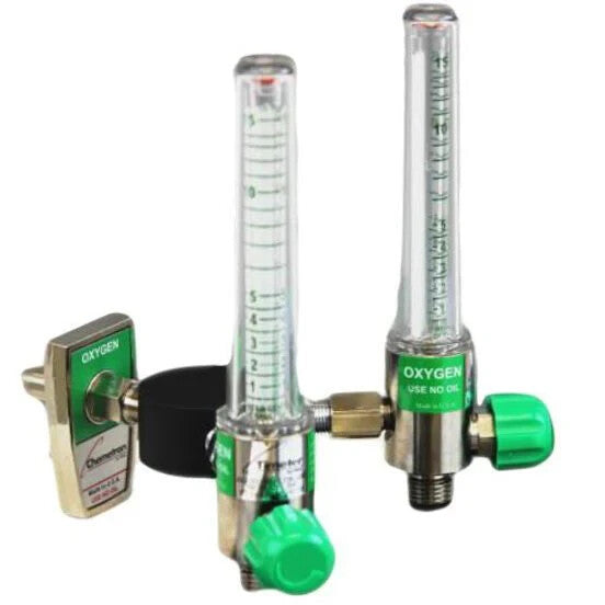 Allied Healthcare 15002-03Y Timeter Oxygen Flowmeter Y-Bar, Chemetron Male Conn.
