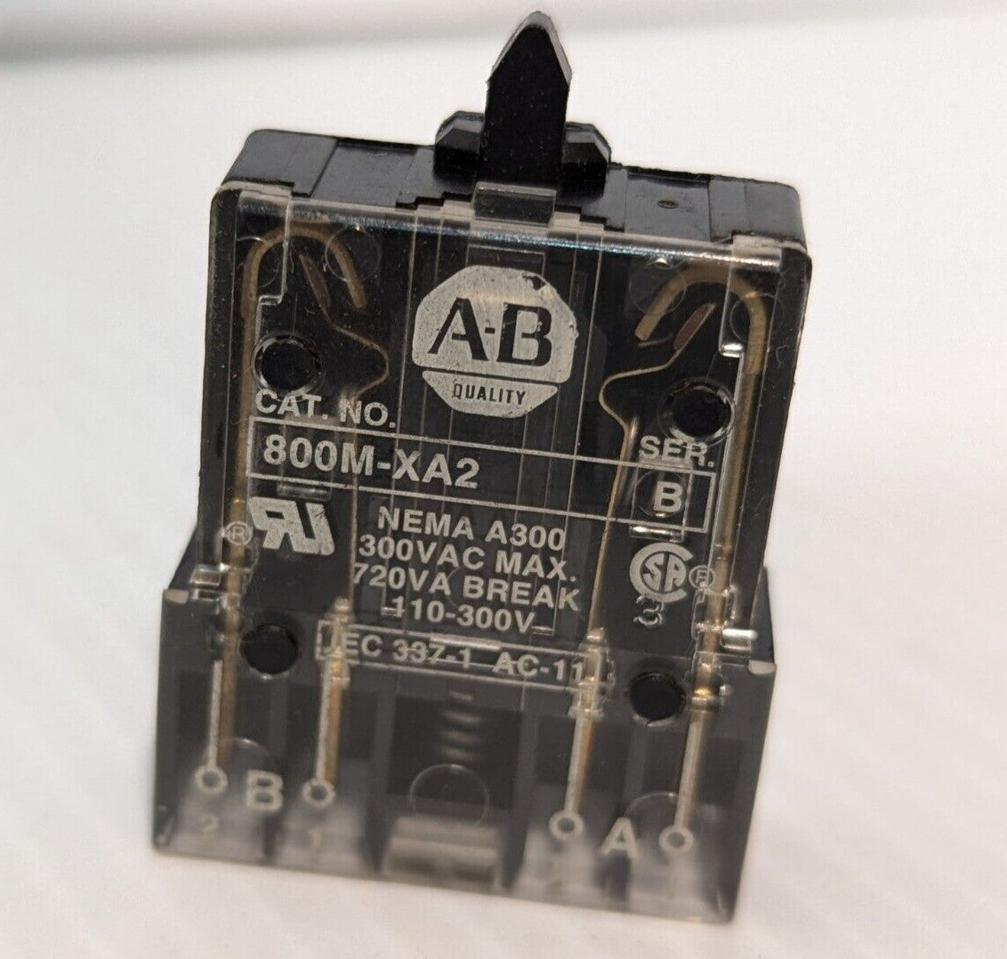 Allen Bradley 800M-XA2 Contact Block 110-300VAC, Ser. B,AB-Quality