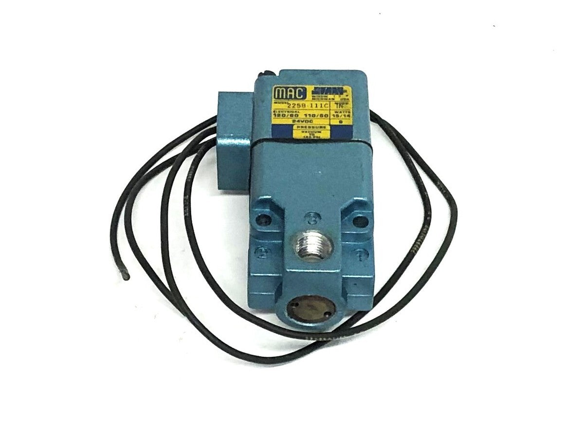 MAC 150PSI 24VDC Directional Solenoid Valve 225B-111C NOS