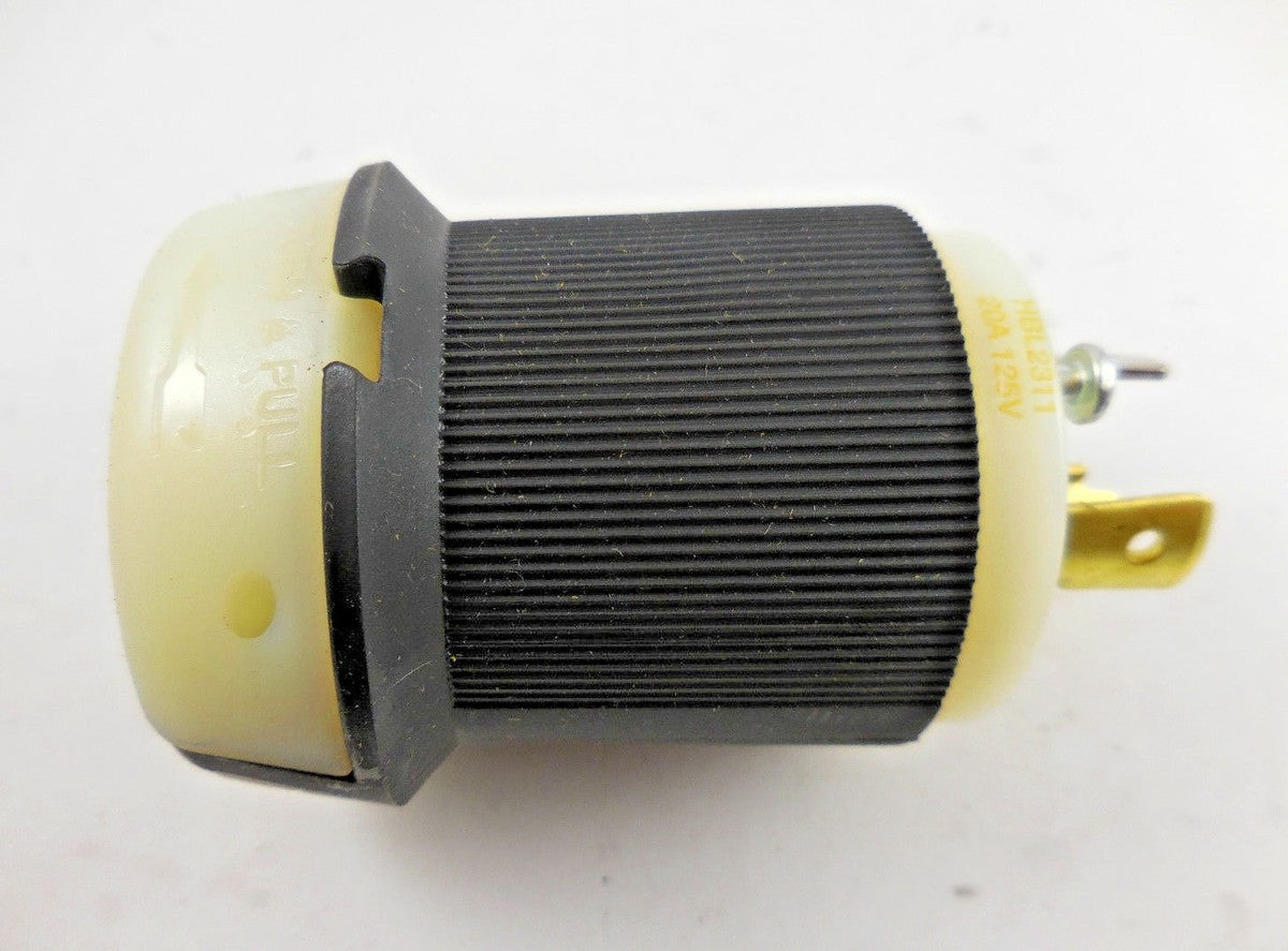 Hubbell HBL2311/ 20A/ 125V/ 2-Pole/ 3-Wire Grounding/ Twist-Lock Plug (Lot of 6)