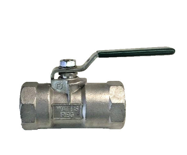 WATTS Ball Valve 1" NPT CF8M Stainless Steel, Lever Operated