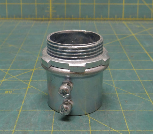 1-1/4" Straight Zinc-Plated Steel Set Screw Connector EMT Conduit Fitting