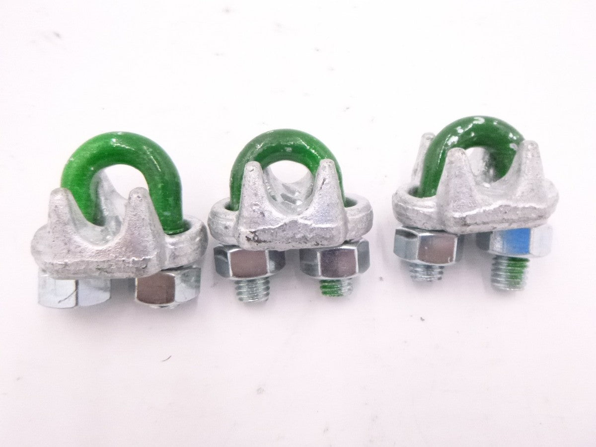 3 Pack Green Pin by Van Beest G-6240 3/8" Forged Steel Wire Rope Clips