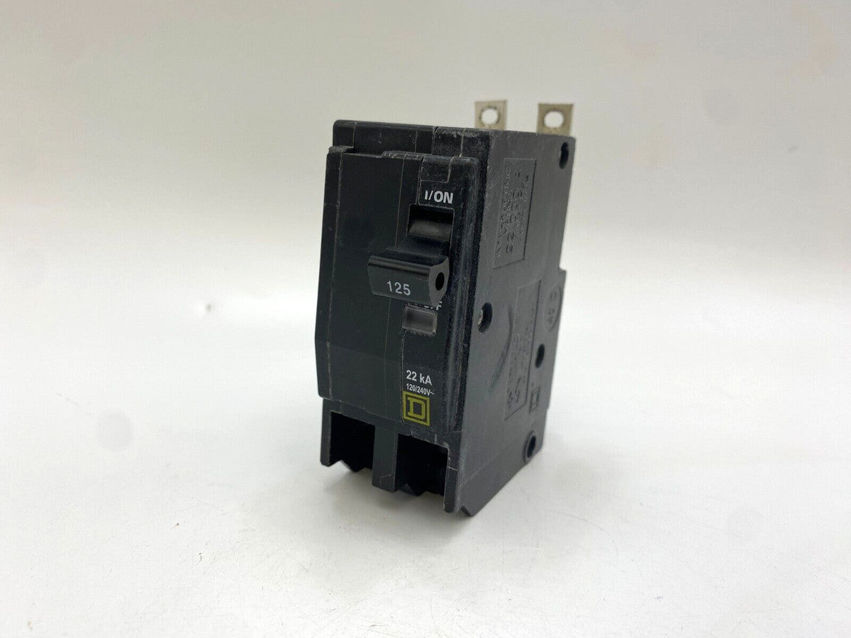 Square D QOB2125VH Bolt-On Circuit Breaker 125A 120/240V 2P 1PH Type QOB 22kA