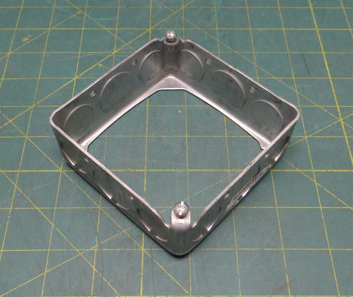 Raco 4" 2-Gang Extension Ring, 1-1/2" Deep, Eight 1/2" KOs & Four 3/4" KOs