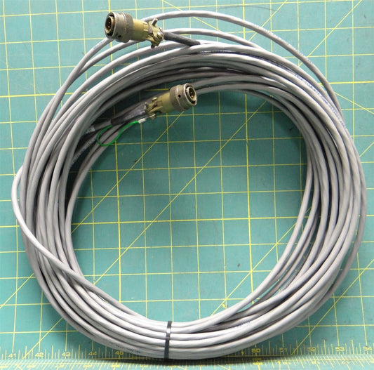2 MS3116F10-6P Male Circular Connectors on 59' of Belden 3 Conductor 20AWG Wire