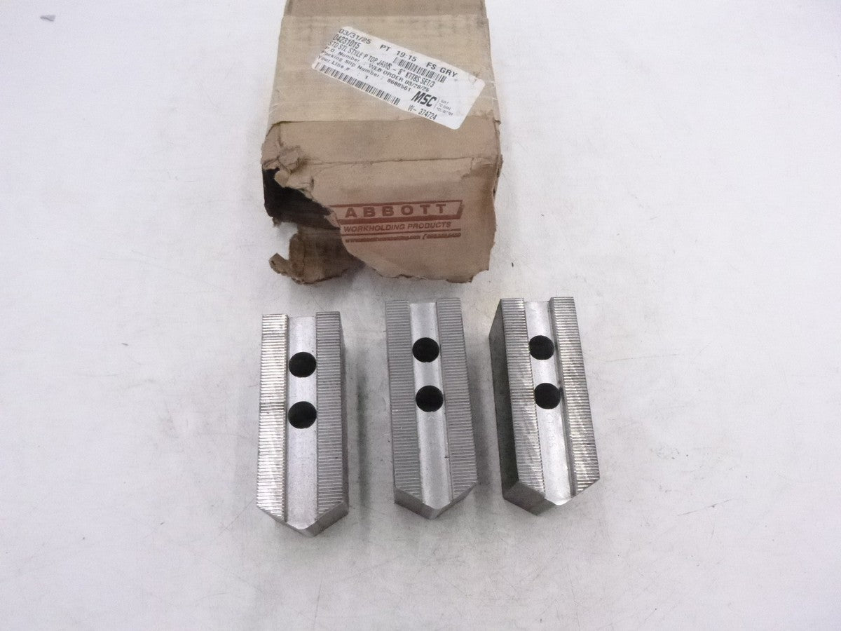 3 Pack MSC Soft Lathe Chuck Jaw Serrated 1-1/2" OAW 2" OAH 4" OAL  Steel