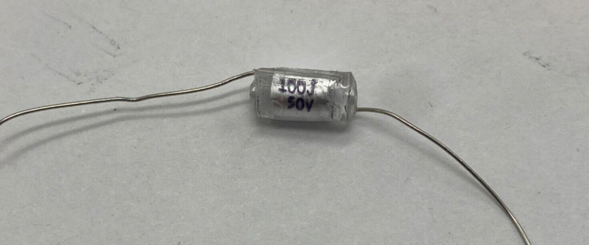 XICON polystyrene film capacitor 100J50, 23PW series .00001uf/50v