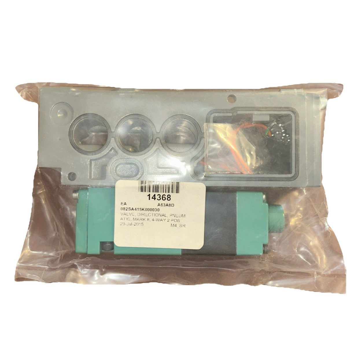 ASCO 082SA415K000030 PNEUMATIC DIRECTIONAL VALVE 4-WAY, 2 POSITION. NEW!     AF