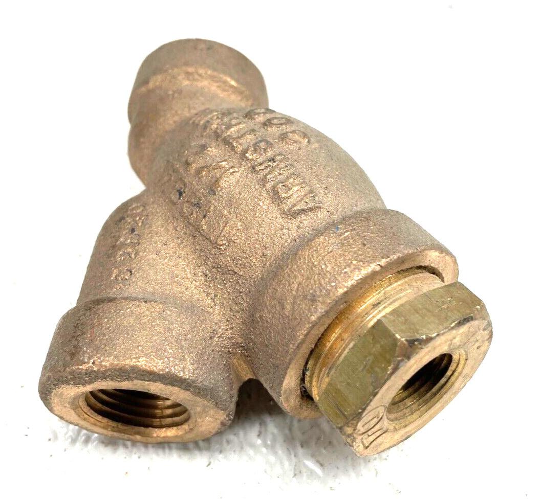 ARMSTRONG Cast Brass Y Strainer 1/2" NPT 300 lb. / 3/64" Brass Screen