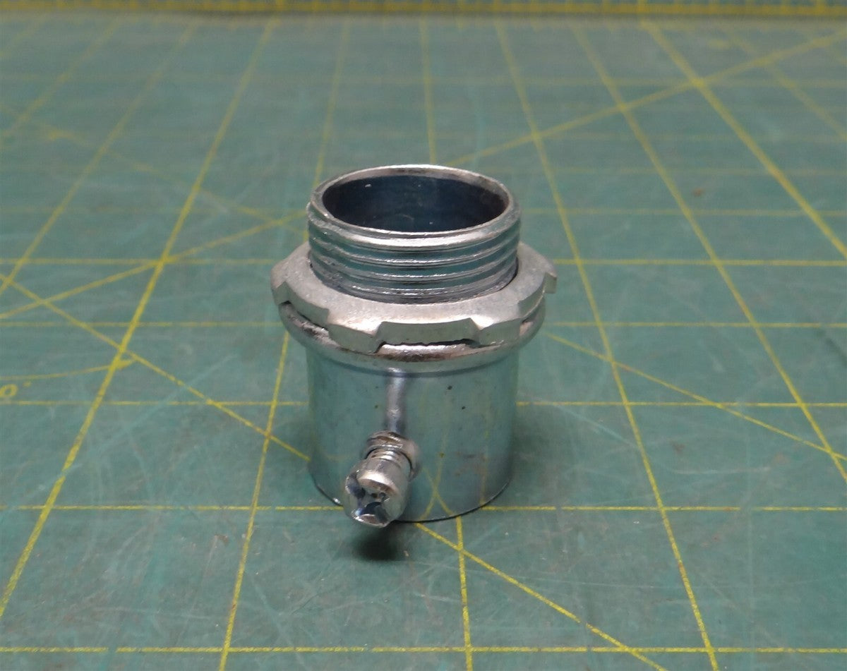 3/4" Straight Zinc-Plated Steel Set Screw Connector Conduit Fitting 1.5" Length