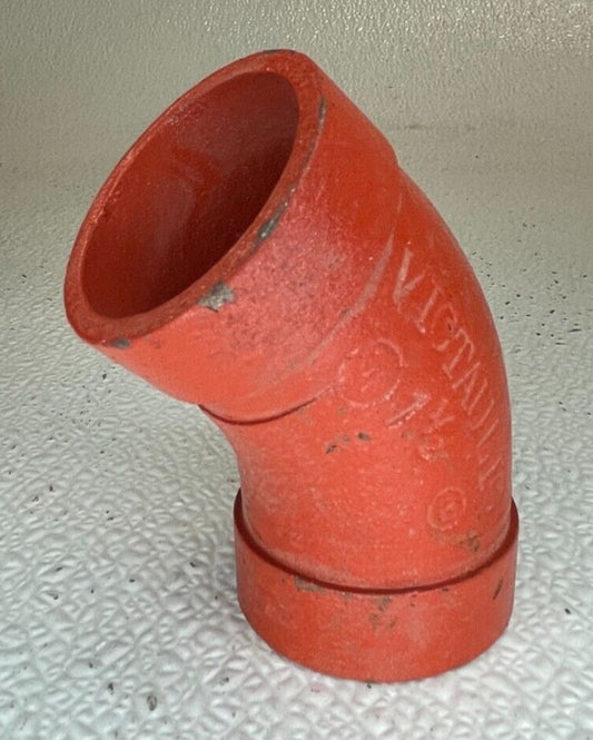 1-1/2" 45° Elbow Grooved End IPS Pipe Fitting Fits Steel Pipe Size (1.90" OD)