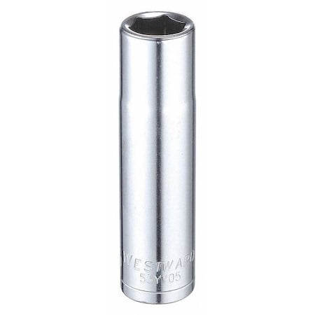 Westward 53Yv05 Westward 1/2 In Drive, 14Mm Hex Metric, Socket, 6 Points,
