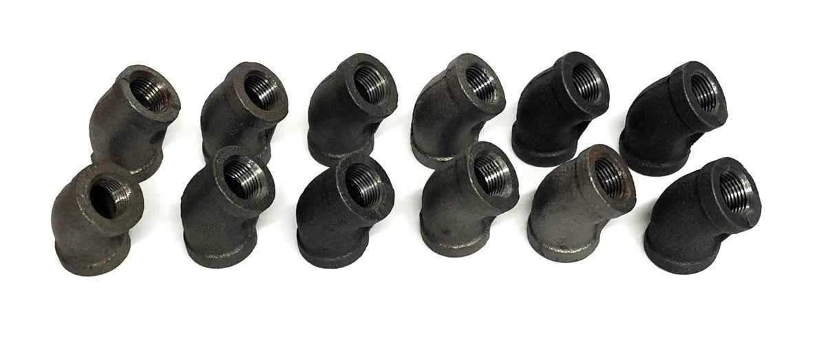 Unbranded 45 Degree Elbow Fitting 3/8 Inch [Lot of 12] NOS