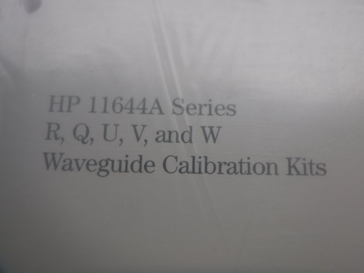 Hewlett Packard 11644A Series R Q U V And W Waveguide Calibration Kits Manual