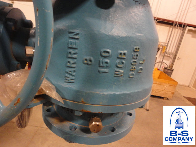 Ball Valve 8" 150 RF Flanged Full Port Trunnion Gear Op. WARREN 6155FS TRN-6