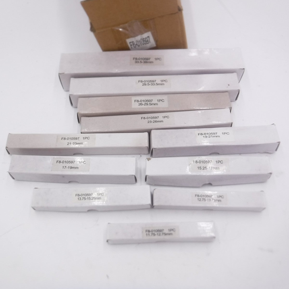 11 Piece Hand Reamer Set H4-H14, 11.75mm to 38mm w/6 Carbon Steel Blades