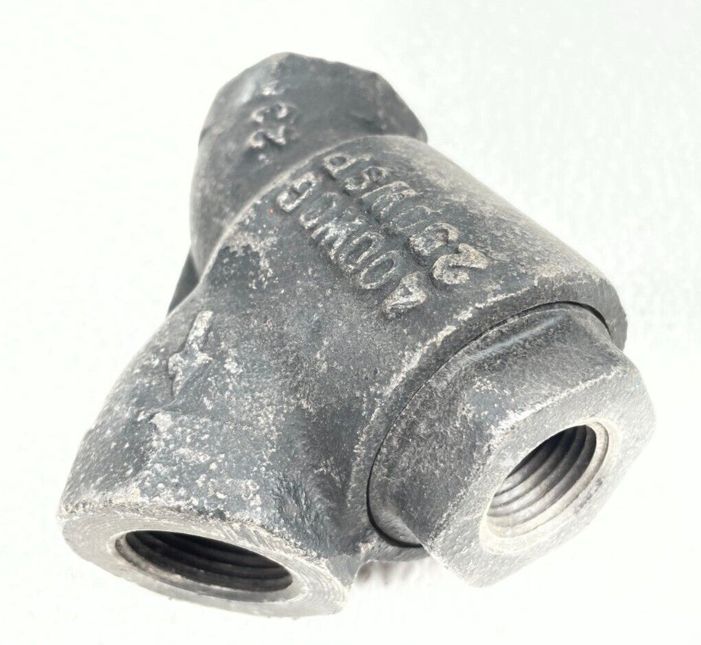 WATTS Cast Iron Y Strainer 3/4" NPT 250-SWP 400-WOG 20-Mesh Screen 1/2" Blow-Off