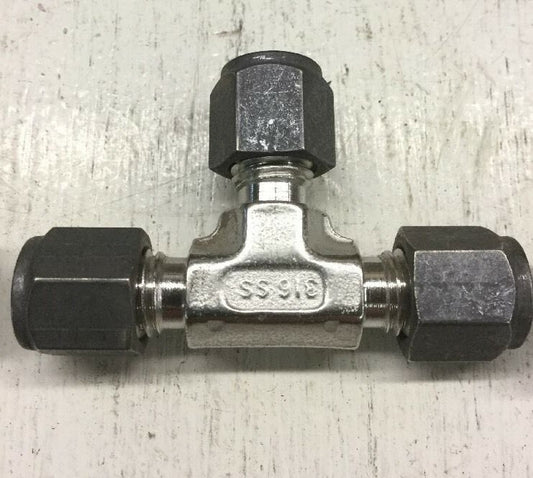 3-3-3 JBZ-SS PARKER CPI Union Tee 3/16" Union End Tube Fitting Stainless Steel