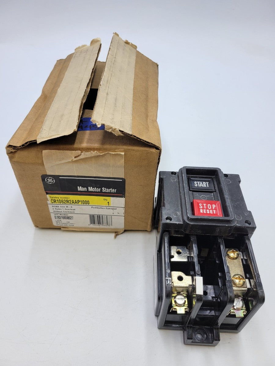 General Electric CR1062R2AAP1000 Manual Motor Starter Push Button 600VAC 2P 1PH