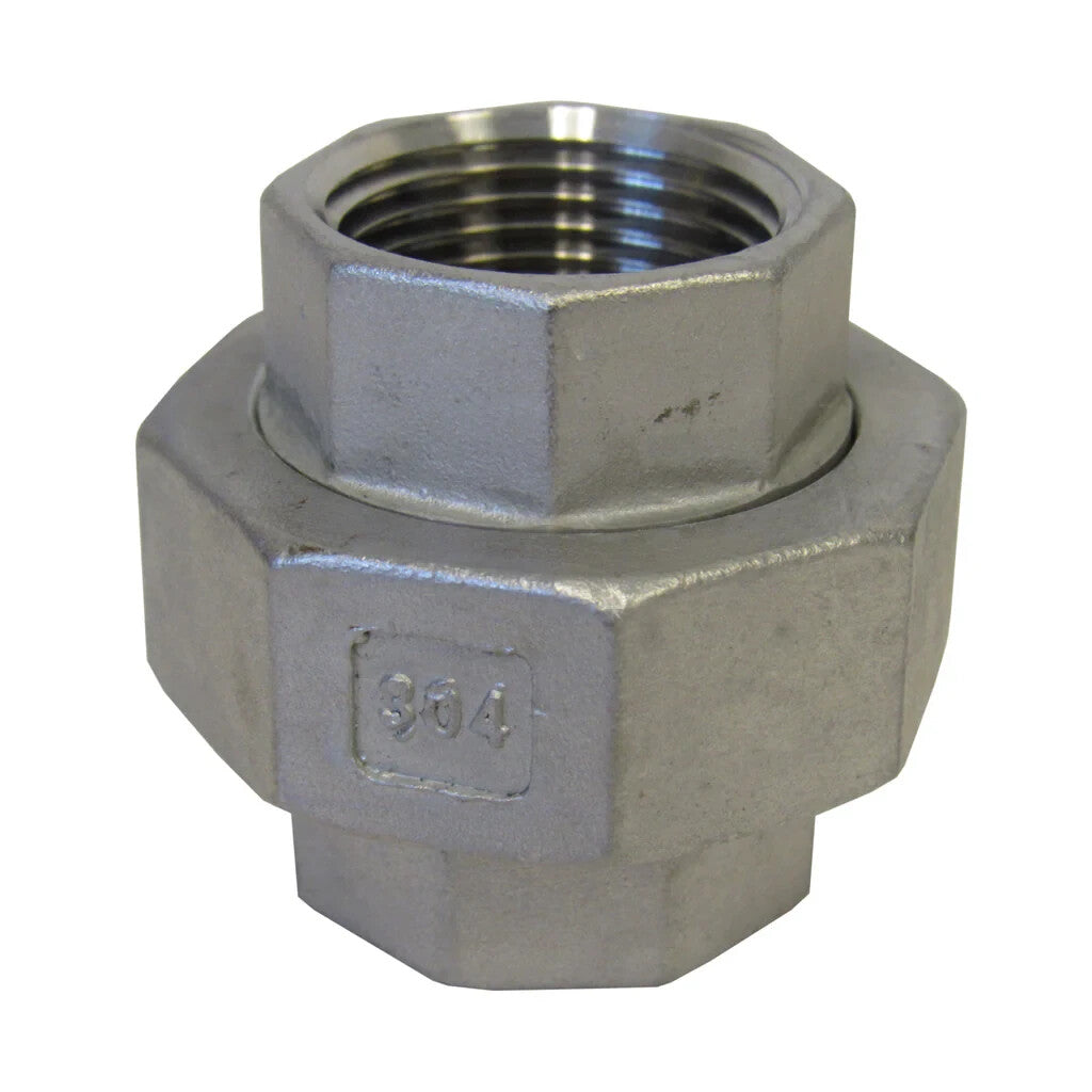 UNION 3/8" Female NPT Thread Class 150, 304 Stainless Steel Pipe Fitting