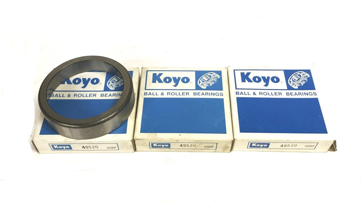 Koyo Tapered Roller Bearing Cup 49520 [Lot of 3] NOS