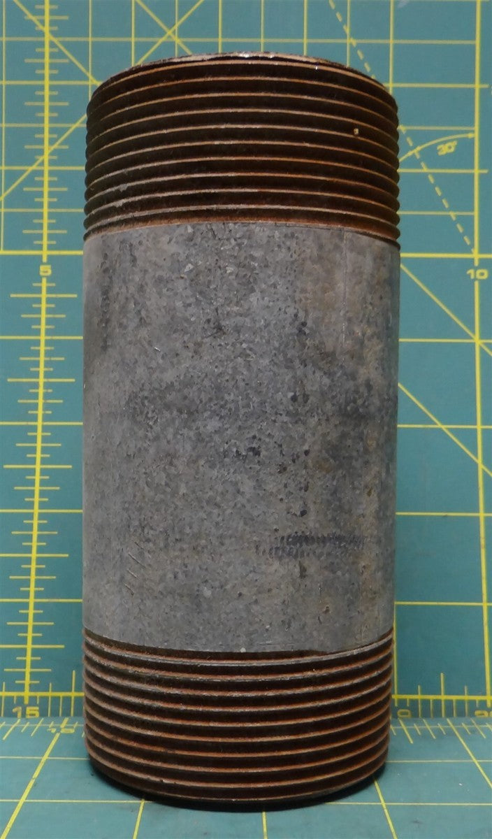 2-1/2" D x 2-1/2" D x 6" L Hot Dipped Galvanized Pipe Nipple, Fitting, Connector