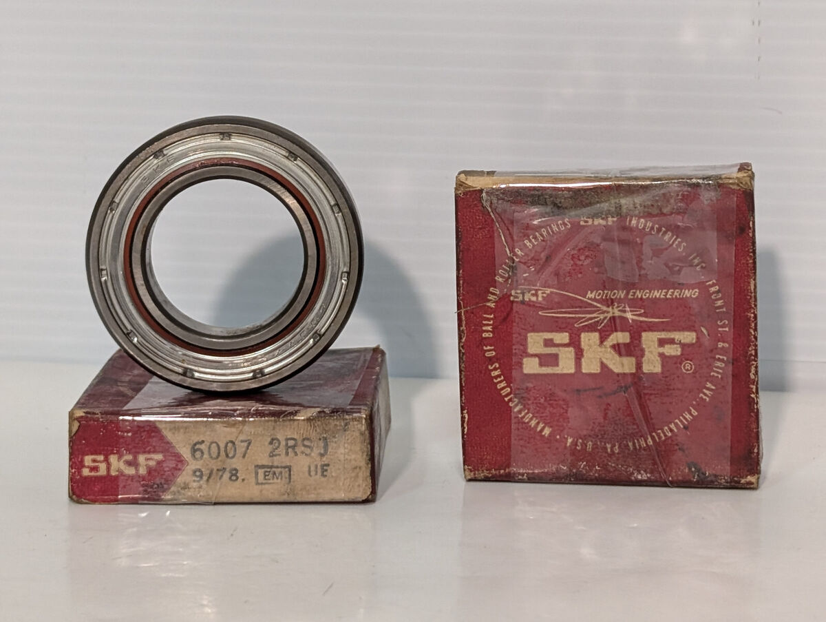 Lot of 2: SKF Motion Engineering 6007 2RSJ 9/78 Ball Bearings Made in USA