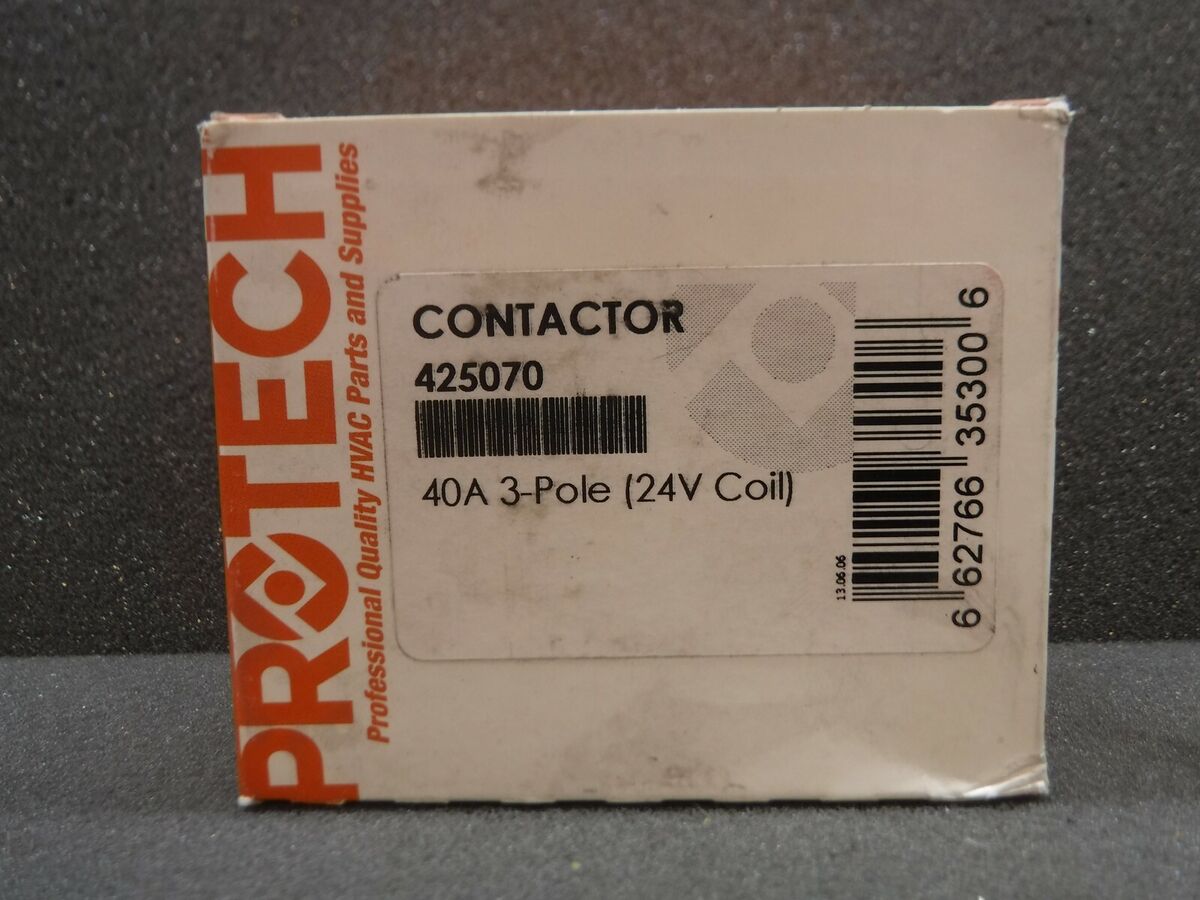 Protech, 425070, 40A, 3-Pole, 24V Coil, Contactor (New) * Lot of 2 *
