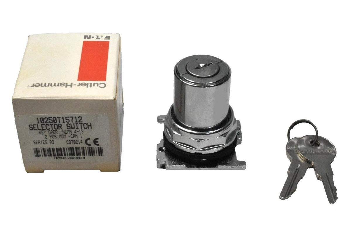 Cutler-Hammer 10250T15712 Key Selector Switch Operator, 2-Position