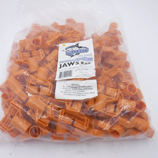 100 Pk Mako Jaws Rail Screed Chairs Fits 1/4" Steel Rails & 3/8"-5/8" Rebar