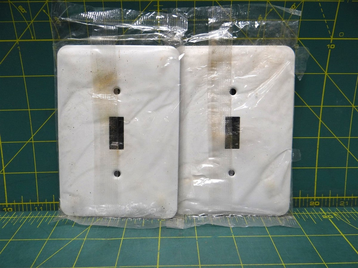 (2) MULBERRY 75771 1-GANG WRINKLED WHITE-MAXI SWITCH