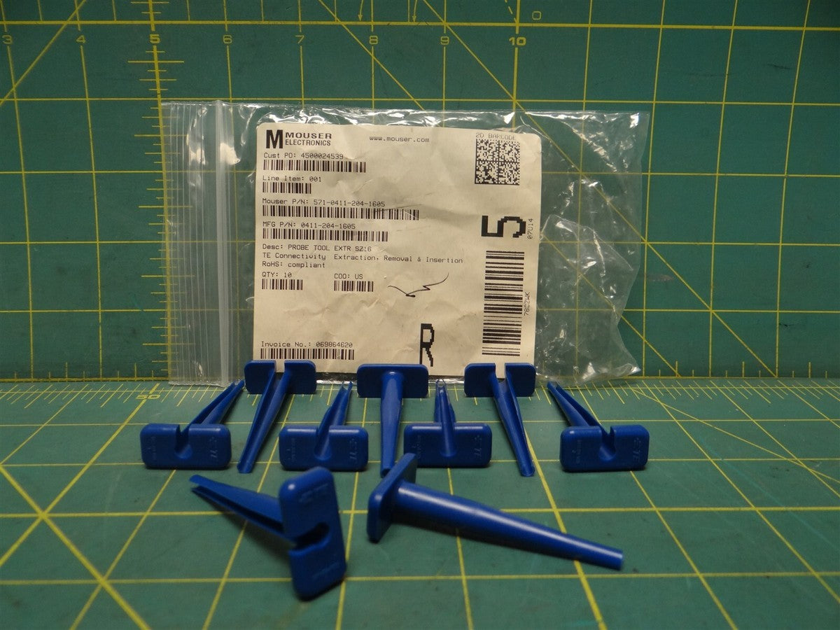 (Qty: 9) TE Connectivity HDP Circular Connector Extraction Tool 0411-204-1605
