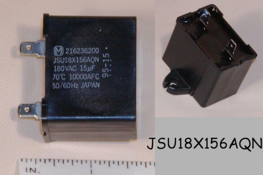 Lot of 10 Panasonic Matsushita  JSU18X156AQN - Duke Capacitor, AC 15uF 180 VAC. 