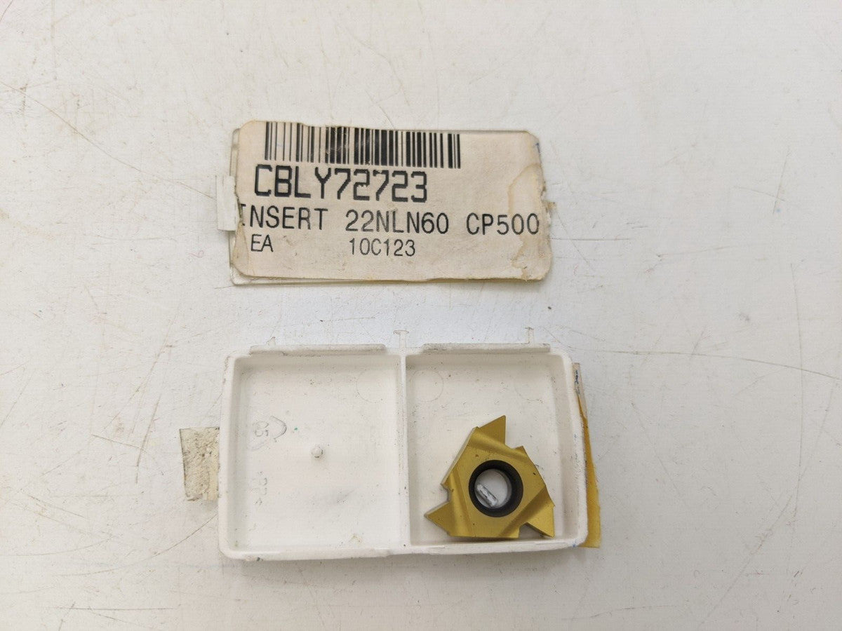1 Piece SECO 22NLN60 Grade CP500 Left Hand Threading Insert Carbide NOS