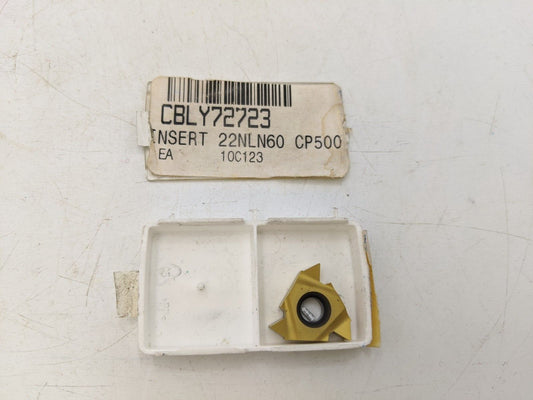1 Piece SECO 22NLN60 Grade CP500 Left Hand Threading Insert Carbide NOS