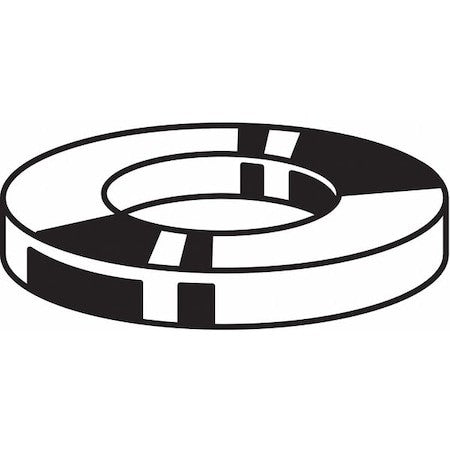 Zoro Select U38200.062.0001 Flat Washer, For Screw Size 5/8" ,Steel Black Oxide