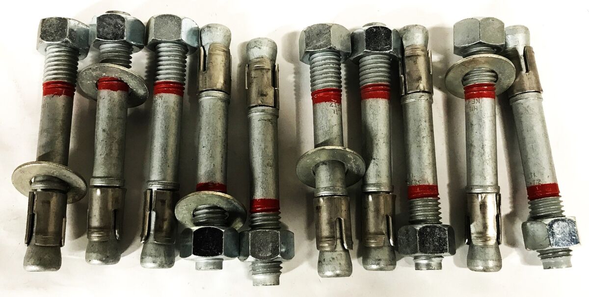 Hilti 9/16 inch x 4-7/8 Expansion Wedge Anchors KB-TZ [Lot of 10] NOS
