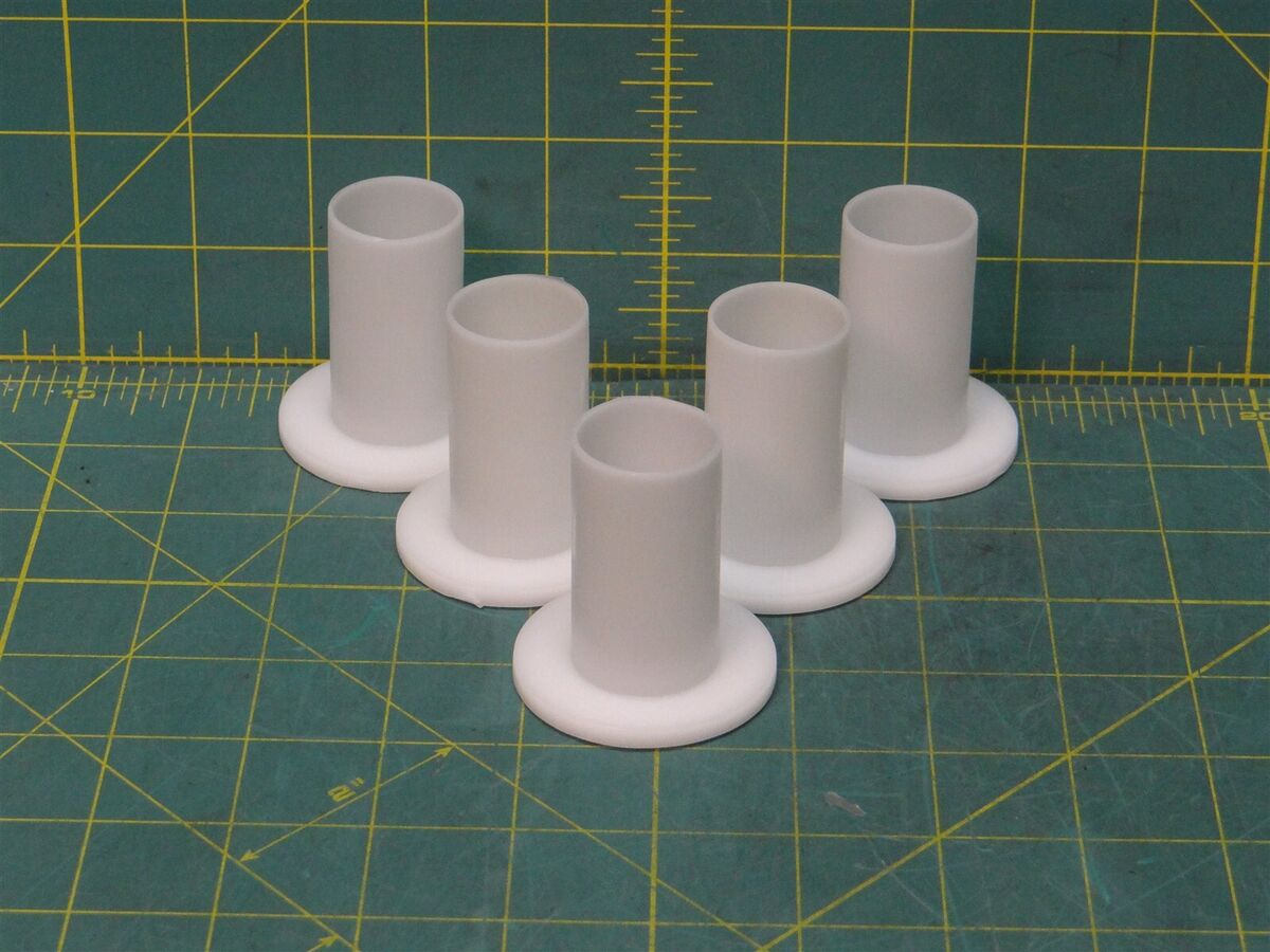 Lot of 5 One Piece Acetal Resin Sleeve Washer for 1" Flange