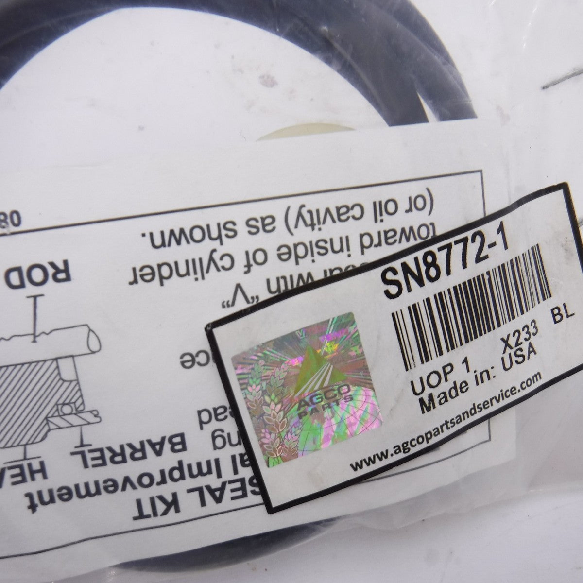 Genuine Agco Parts SN8772-1 Seal Kit
