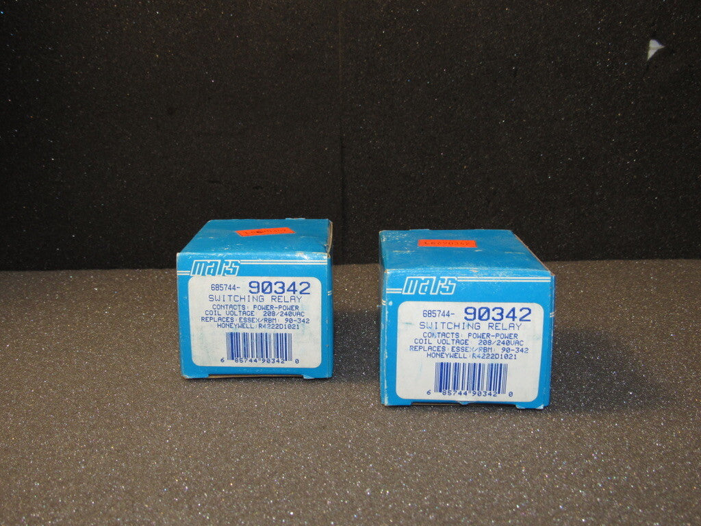 MARS 90342 SWITCHING RELAY 2PDT, 208/240V COIL Honeywell R4222D1021 "Lot of 2"