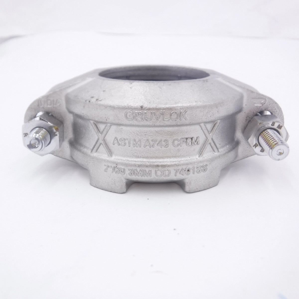 Gruvlok 2" Stainless Steel Rigid Coupling w/Red & Green Striped Gasket 7401SS
