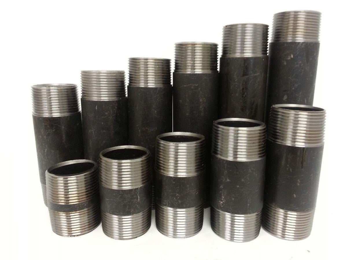 PIPE NIPPLE 2-1/2" Schedule 40 x 3-1/2" Long NPT Thread Both End, Black Steel