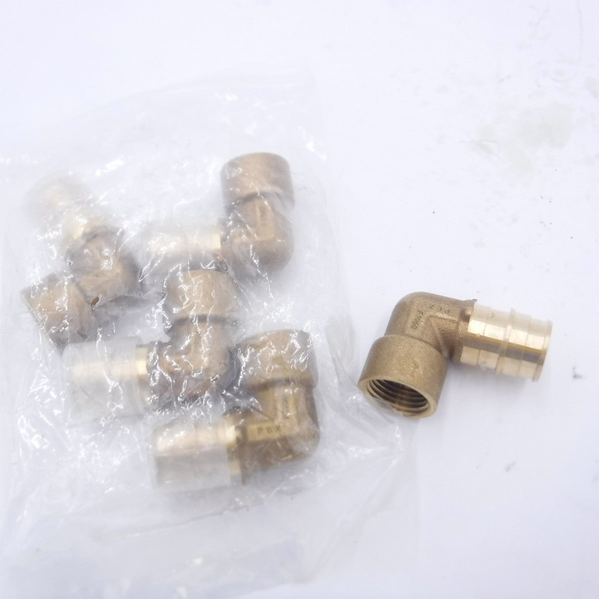 5 Pack 3/4" PEX x 3/4" Female Treaded Lead Free Brass Elbow Fitting