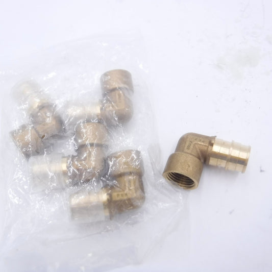 5 Pack 3/4" PEX x 3/4" Female Treaded Lead Free Brass Elbow Fitting