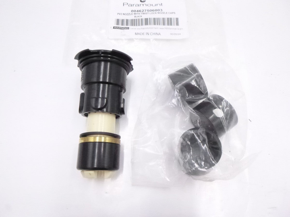 Paramount 004627506003 PV3 Nozzle with Twist Lock Nozzle Caps Black