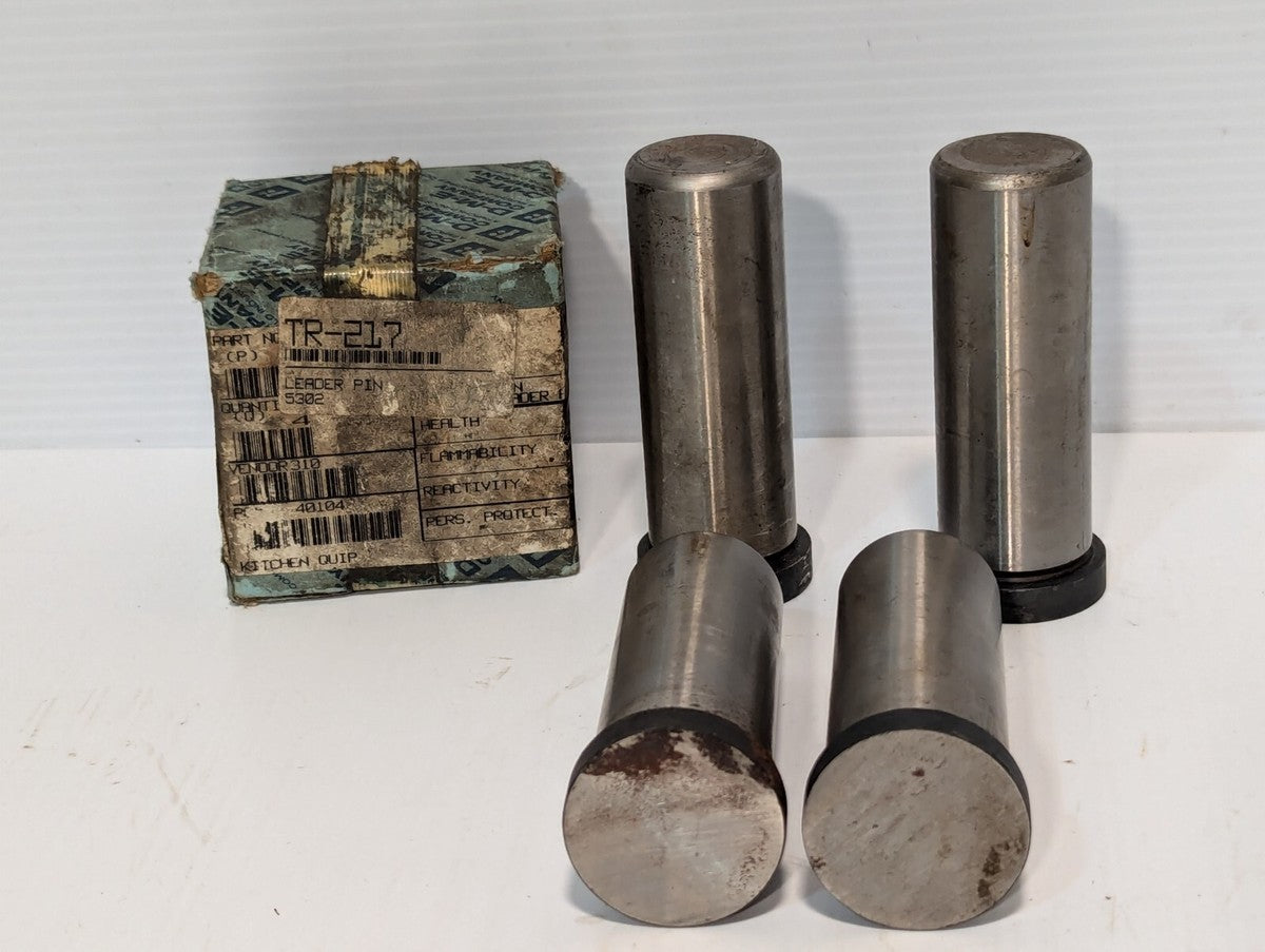 Lot of 4 DME 5302 leader pins, 1-1/4 inch diameter x 3-3/4 inch long - Free Ship