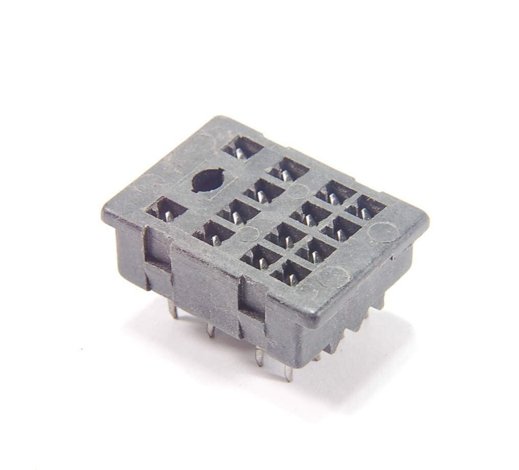 Lot of 4 - Schrack PT 78 604 TE Conn - 3-1415043-1 Relay Socket, KH  4PDT 14 Pin